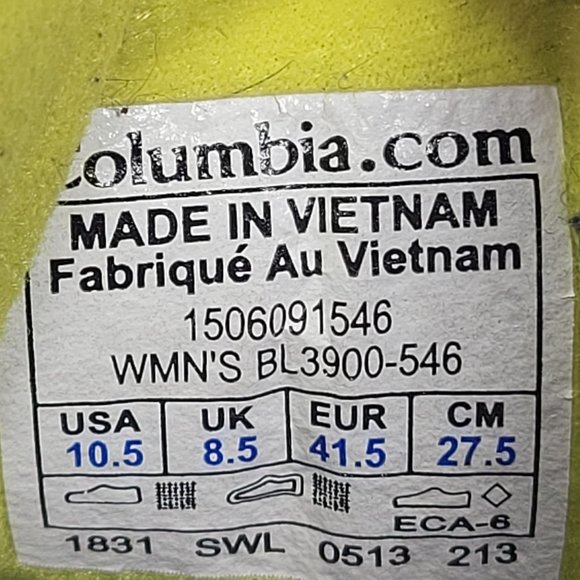 Columbia Firecamp Trail Women's Purple Hiking Shoes BL3900-546 US Size 10.5 - Picture 8 of 8